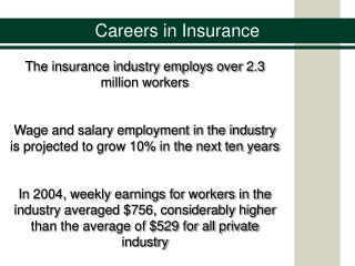 Careers in Insurance