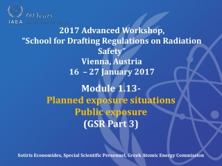 Module 1.13- Planned exposure situations Public exposure (GSR Part 3)