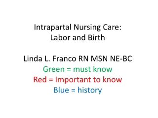 Factors Important to Birth