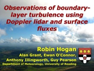 Observations of boundary-layer turbulence using Doppler  lidar  and surface fluxes