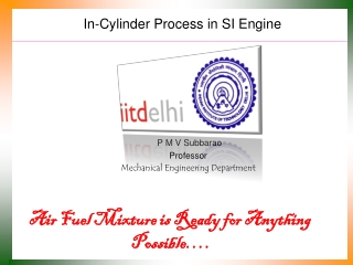 In-Cylinder Process in SI Engine