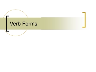 Verb Forms