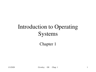 Introduction to Operating Systems