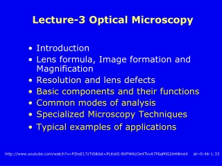 Lecture-3 Optical Microscopy
