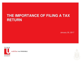 THE IMPORTANCE OF FILING A TAX RETURN