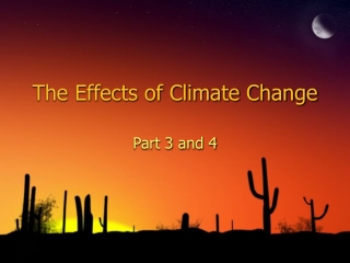 The Effects of Climate Change