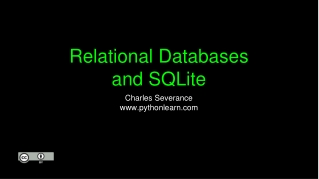 Relational Databases and SQLite
