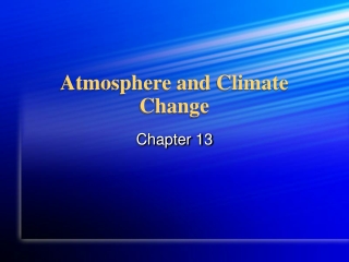 Atmosphere and Climate Change