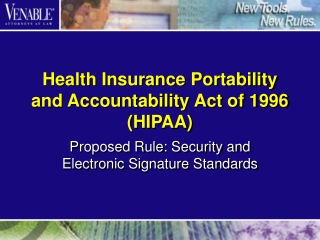 Health Insurance Portability and Accountability Act of 1996 (HIPAA)