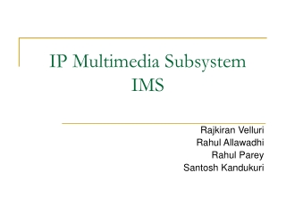 IP Multimedia Subsystem IMS