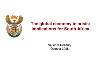 The global economy in crisis: implications for South Africa