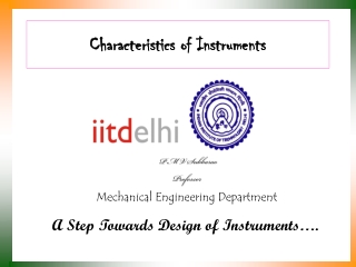 Characteristics of Instruments