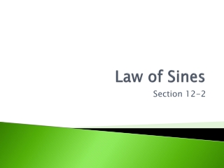 Law of  Sines