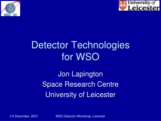 Detector Technologies for WSO