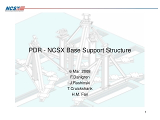 PDR - NCSX Base Support Structure