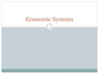 Economic Systems