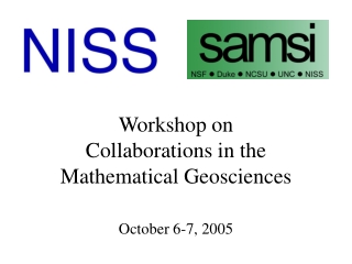 Workshop on Collaborations in the Mathematical Geosciences