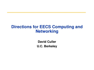 Directions for EECS Computing and Networking