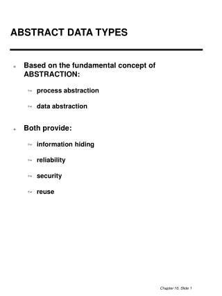 ABSTRACT DATA TYPES