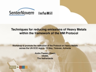 Techniques for reducing emissions of Heavy Metals within the framework of the HM Protocol