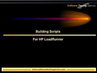 Building Scripts For HP LoadRunner