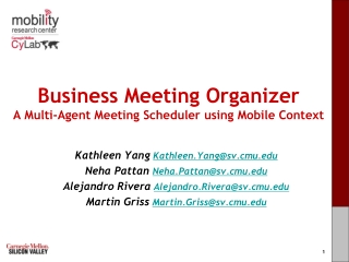 Business Meeting Organizer A Multi-Agent Meeting Scheduler using Mobile Context