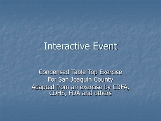 Interactive Event