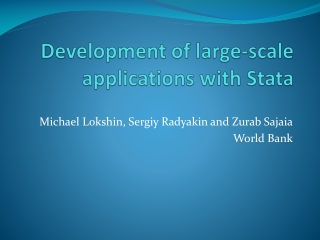 Development of large-scale applications with Stata