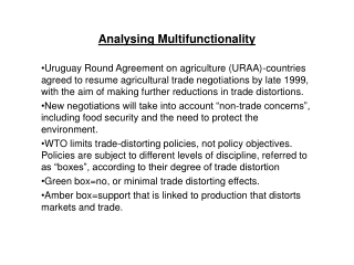 Analysing Multifunctionality