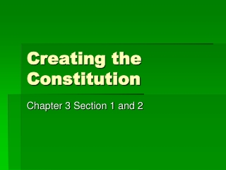 Creating the Constitution