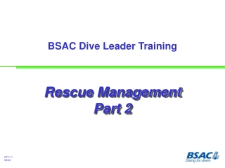 BSAC Dive Leader Training