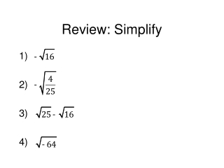 Review: Simplify