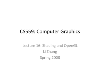 CS559: Computer Graphics