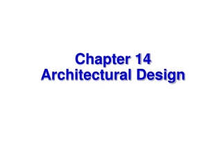 Chapter 14 Architectural Design