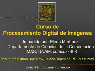 Curso de Procesamiento Digital de Imágenes