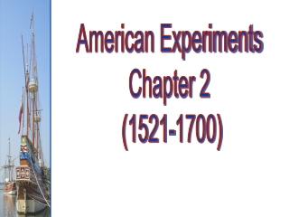 American Experiments  Chapter 2  (1521-1700)