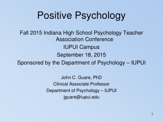 Positive Psychology