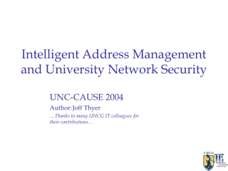 Intelligent Address Management and University Network Security