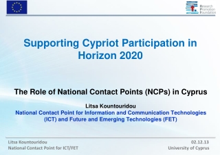 Supporting Cypriot Participation in Horizon 2020