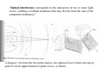 A point  P , the irradiance is given by since the medium doesn’t change.