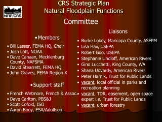 CRS Strategic Plan  Natural Floodplain Functions