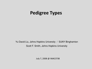 Pedigree Types