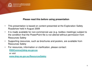 Please read this before using presentation