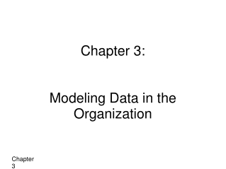 Chapter 3: Modeling Data in the Organization