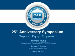 25 th Anniversary Symposium Support. Equip. Empower.