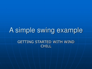 A simple swing example