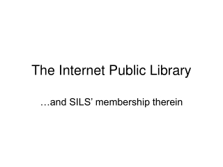 The Internet Public Library