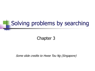 Solving problems by searching