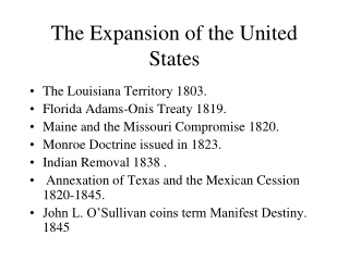 The Expansion of the United States