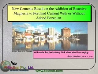 All I ask is that the industry think about what I am saying. John Harrison  B.Sc. B.Ec. FCPA.